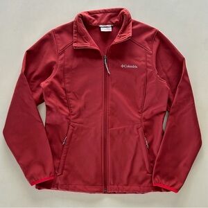 Columbia Crimson Red Waterproof Jacket Fleece Lined Zip Up Size M